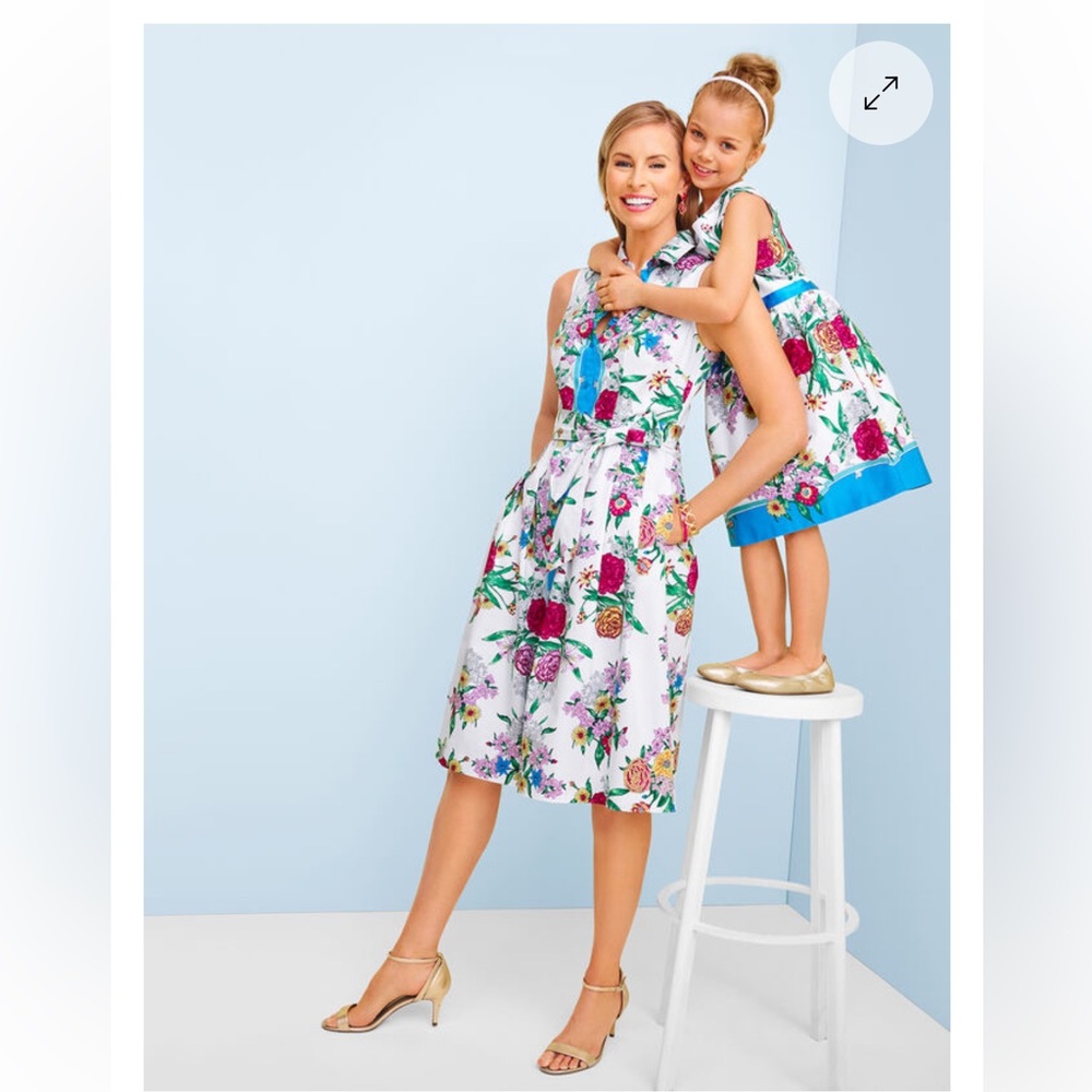 NWOT Talbots Blossoms Sateen Shirtdress